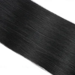Human Hair Extensions Seamless 1# Black Tape In Straight Hair 18Inch 60G 20Pcs