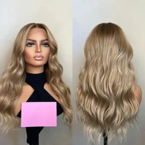 Human Hair 13x4 Lace Front Wig Free Part Brazilian Hair Wavy Blonde Multi-color Wig 130% 150% Density Highlighted / Balayage Hair Glueless For Women Long Human Hair Lace Wig