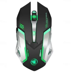 HXSJ M10 2.4Ghz Wireless Gaming Mouse 2400dpi Built-in Battery Rechargeable 7 Color Backlight Breathing Comfort Gamer Mice