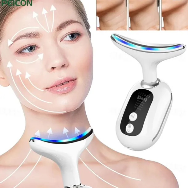 HY48 Neck Anti Wrinkle Face Lifting Beauty Device Led Photon Therapy Skin Tighten Reduce Double Chin Remove Neck Lines
