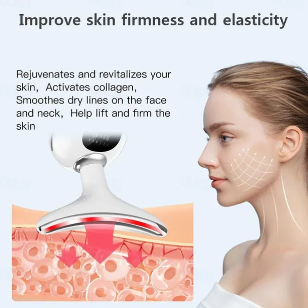 HY48 Neck Anti Wrinkle Face Lifting Beauty Device Led Photon Therapy Skin Tighten Reduce Double Chin Remove Neck Lines
