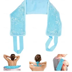 Ice Pack for Neck Pain Relief, Summer Cooling, Neck Ice Pack Wrap for Cervical Pain Relief, Office Pressure, Sports Injuries, Swelling