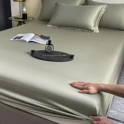 Ice Silk Bed Sheet Single Piece Summer Ice Silk Bed Cover Simmons Mattress Protector Bed Cover Three Piece Set