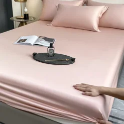 Ice Silk Bed Sheet Single Piece Summer Ice Silk Bed Cover Simmons Mattress Protector Bed Cover Three Piece Set