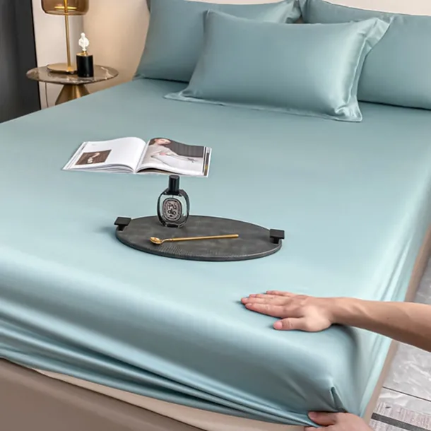 Ice Silk Bed Sheet Single Piece Summer Ice Silk Bed Cover Simmons Mattress Protector Bed Cover Three Piece Set