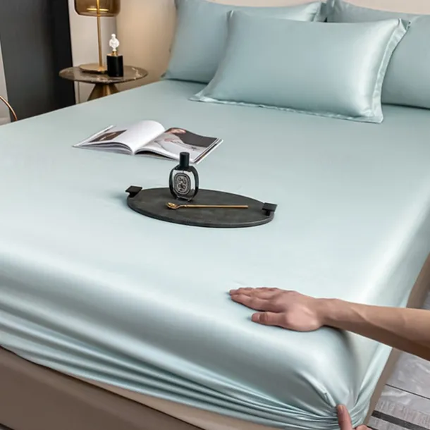 Ice Silk Bed Sheet Single Piece Summer Ice Silk Bed Cover Simmons Mattress Protector Bed Cover Three Piece Set