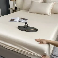 Ice Silk Bed Sheet Single Piece Summer Ice Silk Bed Cover Simmons Mattress Protector Bed Cover Three Piece Set