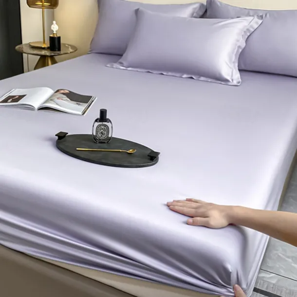 Ice Silk Bed Sheet Single Piece Summer Ice Silk Bed Cover Simmons Mattress Protector Bed Cover Three Piece Set