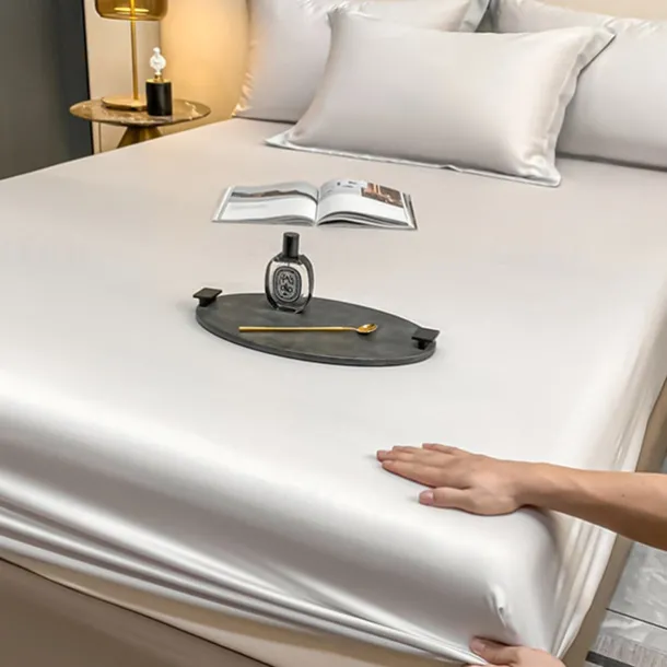 Ice Silk Bed Sheet Single Piece Summer Ice Silk Bed Cover Simmons Mattress Protector Bed Cover Three Piece Set