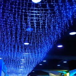 Icicle Dripping Curtain String Fairy Lights 4M - 120 LED Christmas Outdoor Window Decorations for Fairy Xmas Garden & Party Decor