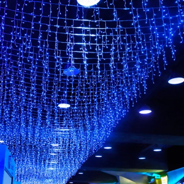 Icicle Dripping Curtain String Fairy Lights 4M - 120 LED Christmas Outdoor Window Decorations for Fairy Xmas Garden & Party Decor