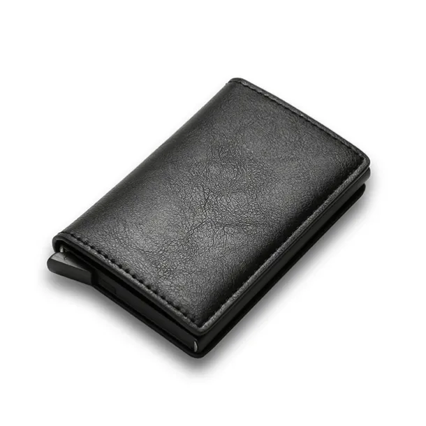 ID Credit Bank Card Holder Wallet Luxury Brand Men Anti Rfid Blocking Protected Magic Leather Slim Mini Small Money Wallets Case