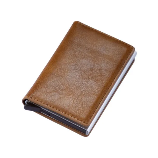 ID Credit Bank Card Holder Wallet Luxury Brand Men Anti Rfid Blocking Protected Magic Leather Slim Mini Small Money Wallets Case