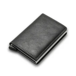 ID Credit Bank Card Holder Wallet Luxury Brand Men Anti Rfid Blocking Protected Magic Leather Slim Mini Small Money Wallets Case