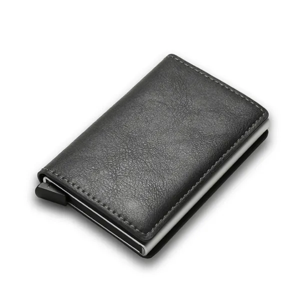 ID Credit Bank Card Holder Wallet Luxury Brand Men Anti Rfid Blocking Protected Magic Leather Slim Mini Small Money Wallets Case