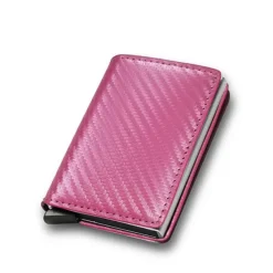 ID Credit Bank Card Holder Wallet Luxury Brand Men Anti Rfid Blocking Protected Magic Leather Slim Mini Small Money Wallets Case