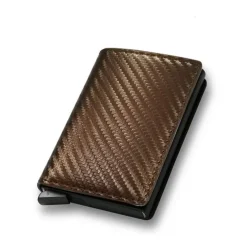 ID Credit Bank Card Holder Wallet Luxury Brand Men Anti Rfid Blocking Protected Magic Leather Slim Mini Small Money Wallets Case