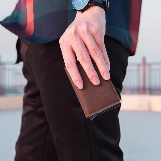 ID Credit Bank Card Holder Wallet Luxury Brand Men Anti Rfid Blocking Protected Magic Leather Slim Mini Small Money Wallets Case