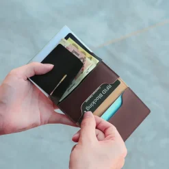 ID Credit Bank Card Holder Wallet Luxury Brand Men Anti Rfid Blocking Protected Magic Leather Slim Mini Small Money Wallets Case