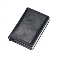 ID Credit Bank Card Holder Wallet Luxury Brand Men Anti Rfid Blocking Protected Magic Leather Slim Mini Small Money Wallets Case