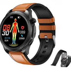 iMosi E420 Smart Watch 1.39 inch Smartwatch Fitness Running Watch Bluetooth ECG+PPG Temperature Monitoring Pedometer Compatible with Android iOS Women Men Long Standby Waterproof Media Control IP68