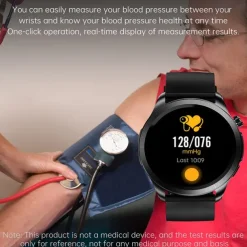 iMosi E420 Smart Watch 1.39 inch Smartwatch Fitness Running Watch Bluetooth ECG+PPG Temperature Monitoring Pedometer Compatible with Android iOS Women Men Long Standby Waterproof Media Control IP68