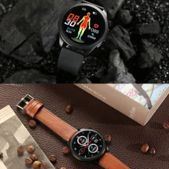 iMosi E420 Smart Watch 1.39 inch Smartwatch Fitness Running Watch Bluetooth ECG+PPG Temperature Monitoring Pedometer Compatible with Android iOS Women Men Long Standby Waterproof Media Control IP68