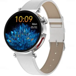 iMosi ECG PPG Women Smart Watch 1.27 inch Full Touch Screen Bluetooth Call Temperature Monitoring Pedometer Compatible with Android iOS Hands-Free Calls Waterproof IP68