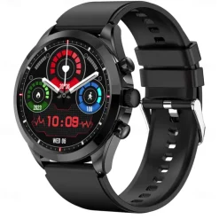 iMosi ET440 Smart Watch 1.39 inch Smartwatch Fitness Running Watch Bluetooth ECG+PPG Temperature Monitoring Pedometer Compatible with Android iOS Women Men Hands-Free Calls Waterproof Media Control