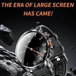 iMosi H18 Smart Watch 1.95 inch Smartwatch Fitness Running 4G Watch Pedometer Call Reminder Heart Rate Monitor Compatible with Smartphone Men GPS Long Standby Hands-Free Calls IP 67 52mm