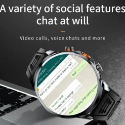 iMosi H18 Smart Watch 1.95 inch Smartwatch Fitness Running 4G Watch Pedometer Call Reminder Heart Rate Monitor Compatible with Smartphone Men GPS Long Standby Hands-Free Calls IP 67 52mm