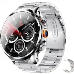 iMosi H18 Smart Watch 1.95 inch Smartwatch Fitness Running 4G Watch Pedometer Call Reminder Heart Rate Monitor Compatible with Smartphone Men GPS Long Standby Hands-Free Calls IP 67 52mm