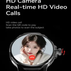 IMOSI 1.8-inch Smart Watch 4G Network SIM Card Google Play Download APP Camera GPS WIFI Call 4G/32GB ROM Android Men Smartwatch