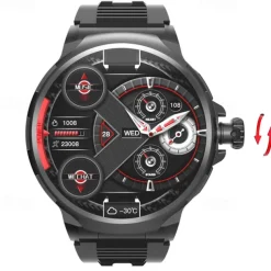 IMOSI 1.8-inch Smart Watch 4G Network SIM Card Google Play Download APP Camera GPS WIFI Call 4G/32GB ROM Android Men Smartwatch