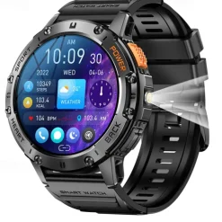 iMosi K65 Smart Watch 1.43 inch Smartwatch Fitness Running Watch Bluetooth Pedometer Call Reminder Activity Tracker Compatible with Android iOS Women Men Hands-Free Calls Waterproof Media Control IP