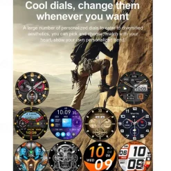 iMosi K65 Smart Watch 1.43 inch Smartwatch Fitness Running Watch Bluetooth Pedometer Call Reminder Activity Tracker Compatible with Android iOS Women Men Hands-Free Calls Waterproof Media Control IP