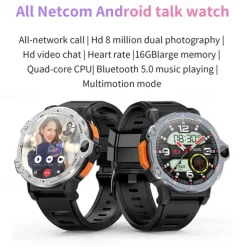iMosi PG999 Smart Watch 1.54 inch 4G LTE Cellular Smartwatch Phone 4G Pedometer Call Reminder Heart Rate Monitor Compatible with Null Men GPS Long Standby Hands-Free Calls IP 67 43mm Watch Case