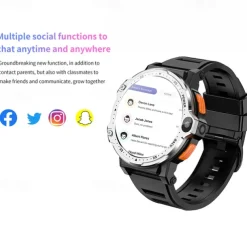 iMosi PG999 Smart Watch 1.54 inch 4G LTE Cellular Smartwatch Phone 4G Pedometer Call Reminder Heart Rate Monitor Compatible with Null Men GPS Long Standby Hands-Free Calls IP 67 43mm Watch Case