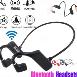 iMosi Q1 Bone Conduction Headphone Ear Hook Bone Conduction Headphones Bluetooth 5.2 Sports Waterproof Ergonomic Design