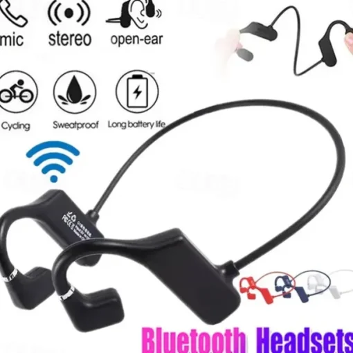 iMosi Q1 Bone Conduction Headphone Ear Hook Bone Conduction Headphones Bluetooth 5.2 Sports Waterproof Ergonomic Design