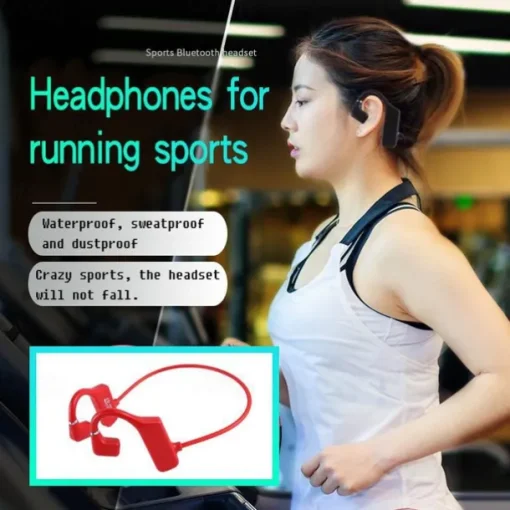 iMosi Q1 Bone Conduction Headphone Ear Hook Bone Conduction Headphones Bluetooth 5.2 Sports Waterproof Ergonomic Design
