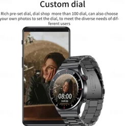 iMosi QW32 Smart Watch 1.28 inch Smartwatch Fitness Running Watch Bluetooth ECG+PPG Pedometer Call Reminder Compatible with Android iOS Women Men Hands-Free Calls Waterproof Media Control IP 67 46mm