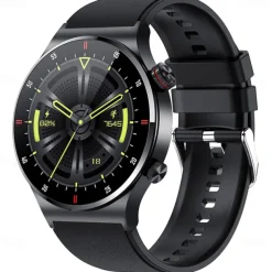 iMosi QW32 Smart Watch 1.28 inch Smartwatch Fitness Running Watch Bluetooth ECG+PPG Pedometer Call Reminder Compatible with Android iOS Women Men Hands-Free Calls Waterproof Media Control IP 67 46mm