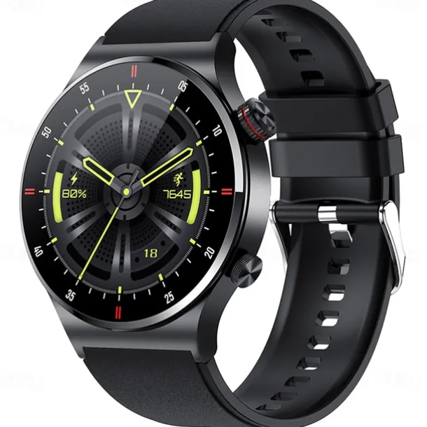 iMosi QW32 Smart Watch 1.28 inch Smartwatch Fitness Running Watch Bluetooth ECG+PPG Pedometer Call Reminder Compatible with Android iOS Women Men Hands-Free Calls Waterproof Media Control IP 67 46mm