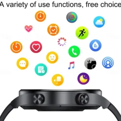 iMosi QW32 Smart Watch 1.28 inch Smartwatch Fitness Running Watch Bluetooth ECG+PPG Pedometer Call Reminder Compatible with Android iOS Women Men Hands-Free Calls Waterproof Media Control IP 67 46mm