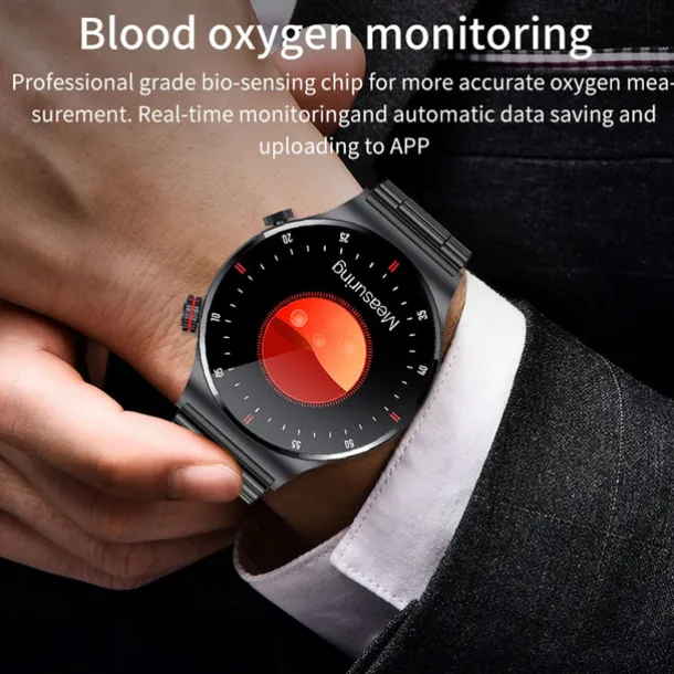 iMosi QW32 Smart Watch 1.28 inch Smartwatch Fitness Running Watch Bluetooth ECG+PPG Pedometer Call Reminder Compatible with Android iOS Women Men Hands-Free Calls Waterproof Media Control IP 67 46mm