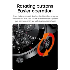 iMosi QW32 Smart Watch 1.28 inch Smartwatch Fitness Running Watch Bluetooth ECG+PPG Pedometer Call Reminder Compatible with Android iOS Women Men Hands-Free Calls Waterproof Media Control IP 67 46mm