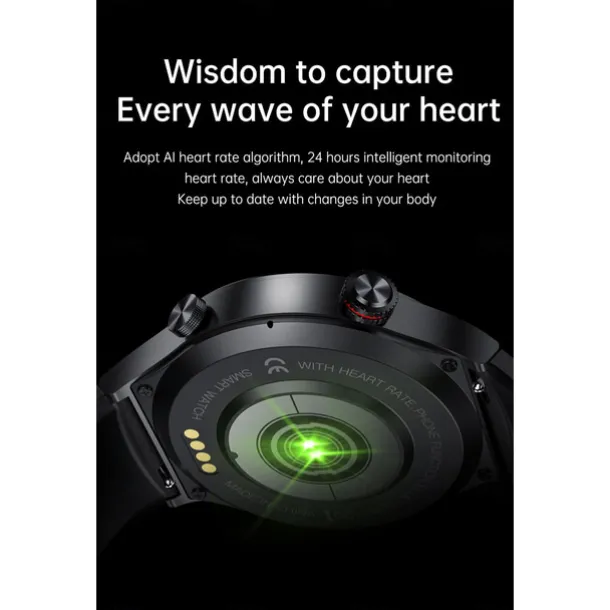 iMosi QW32 Smart Watch 1.28 inch Smartwatch Fitness Running Watch Bluetooth ECG+PPG Pedometer Call Reminder Compatible with Android iOS Women Men Hands-Free Calls Waterproof Media Control IP 67 46mm