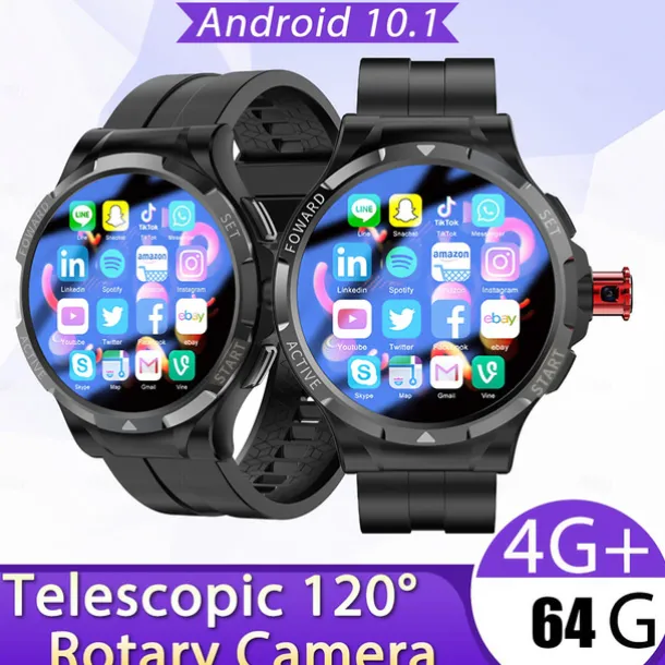 iMosi V10 Smart Watch 1.43 inch Smartwatch Fitness Running Watch 4G Pedometer Call Reminder Activity Tracker Compatible with Smartphone Men Waterproof Long Standby Hands-Free Calls IP 67 47mm Watch