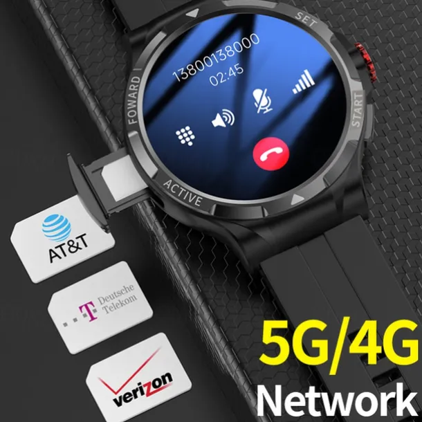 iMosi V10 Smart Watch 1.43 inch Smartwatch Fitness Running Watch 4G Pedometer Call Reminder Activity Tracker Compatible with Smartphone Men Waterproof Long Standby Hands-Free Calls IP 67 47mm Watch